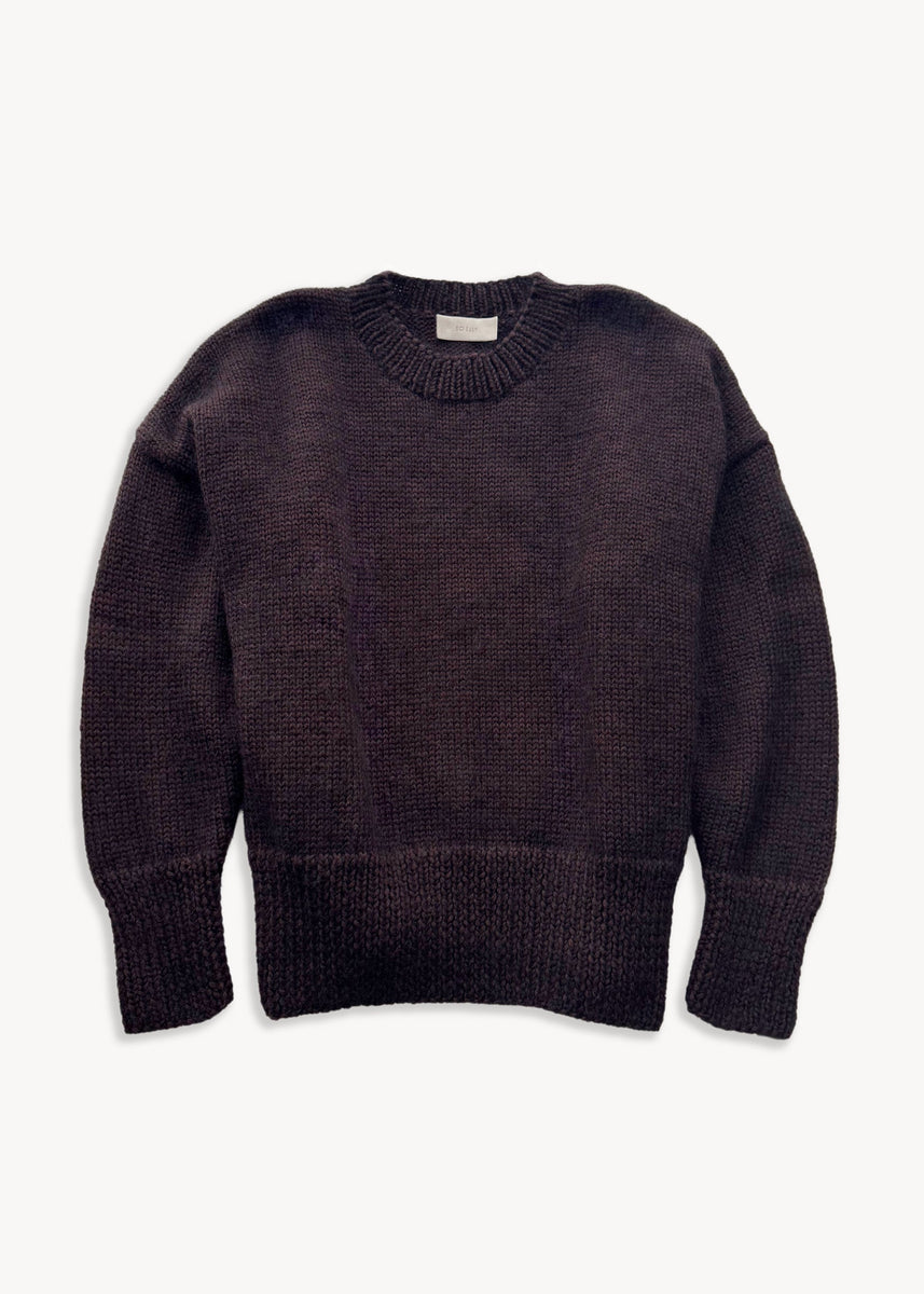 SW01 Hand-Knit Jane Sweater, Brown – So Elly